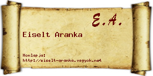 Eiselt Aranka névjegykártya