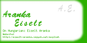 aranka eiselt business card